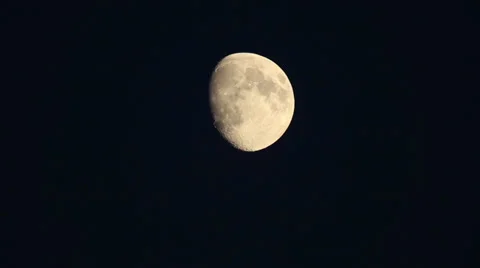 Moon on the night the dark sky (Time Lapse) Stock Footage 29681322