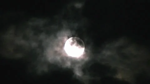 Moon At Night Video stock 32479307