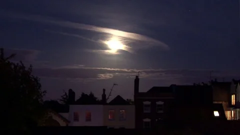 Moon at night. Video stock 78618891