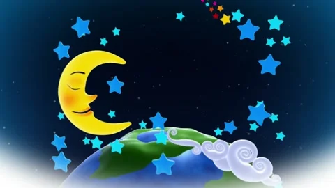 Moon Night Video stock 137746125