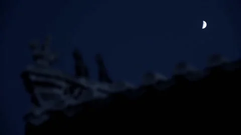 The moon in the night Stock Footage 235269366