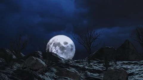 The moon at night Stock Footage 263360432