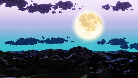 Moon Night Stockbeeldmateriaal 346719432