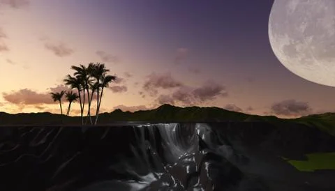 Moon night Stock Illustration