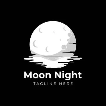 Moon night logo template Stock Illustration