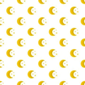Moon night pattern seamless Illustrazione stock