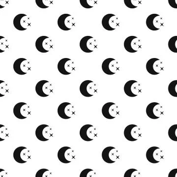 Moon night pattern seamless vector イラスト素材