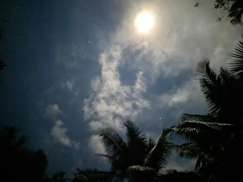 Moon at night Stock Photos