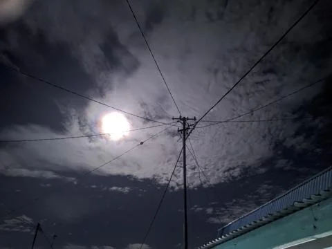 MOON AT NIGHT Stock Photos