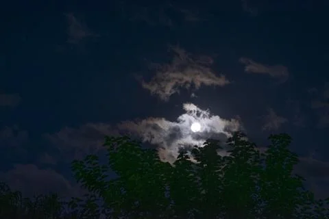 The moon at night Stock Photos