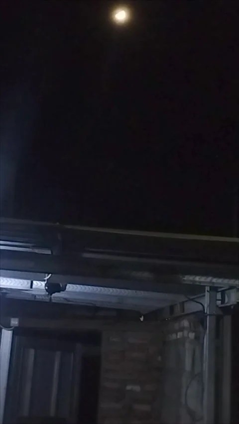 The moon at night is really beautiful Stock Footage 296198388