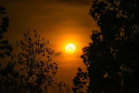 Moon with Night sky and cloud in full moon Stock Photos
