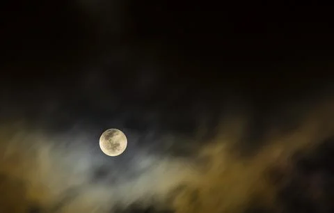 Moon with Night sky and cloud Stock Photos