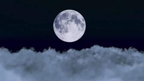 Moon in the Night Sky Stock Footage