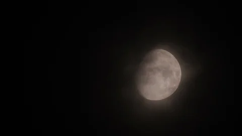 Moon in the night sky Stock Footage 94486210