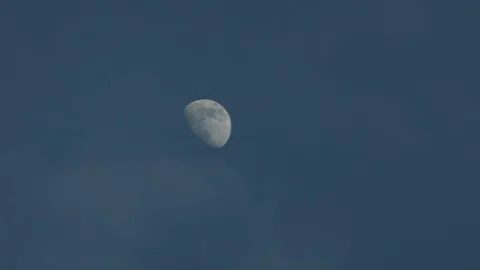 Moon in the night sky Stock Footage 106824766