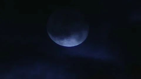 The moon in the night sky Stock Footage 276517019