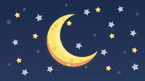 Moon in the night sky. Stock Footage 314705109