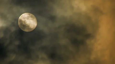 Moon night sky. full moon background Stock Footage