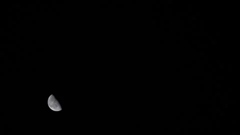Moon in night sky G Continuous Sequence Pt4 of 12 Stock Footage 241483907
