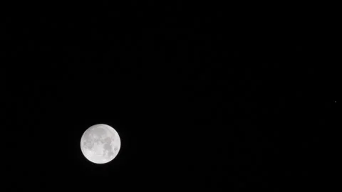 Moon in night sky L Continuous Sequence Pt6 of 14 Stock Footage 241524249