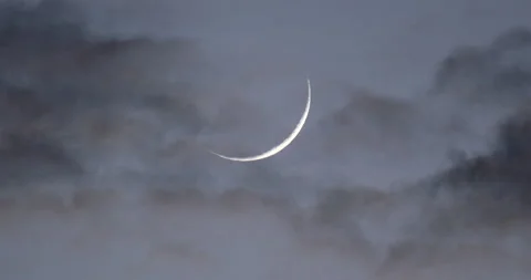 Moon night sky, moon time lapse, moonlight, clouds and moon Stock Footage 140771130