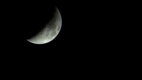 Moon in the night sky, New Moon Stock Footage 153713875