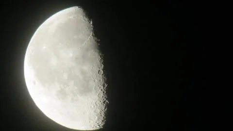 Moon in the night sky Foto stock