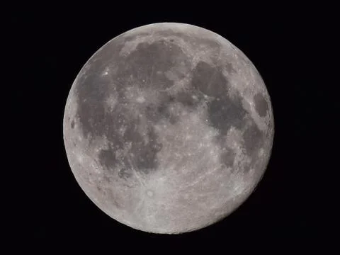 The moon in the night sky Foto stock
