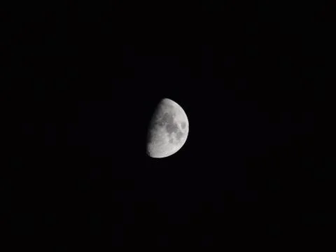 The moon in the night sky Stock Photos