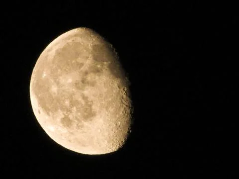Moon in the night sky Stock Photos