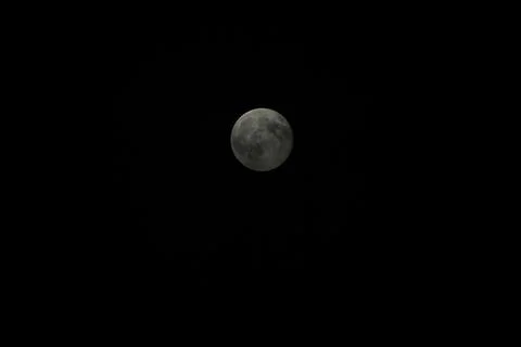 The moon in the night sky. 写真素材