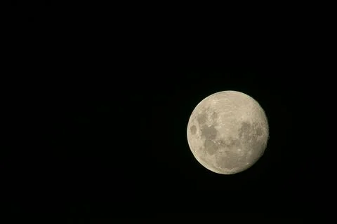 The moon at night , in the sky Stock Photos