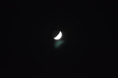 Moon in the night sky Fotos Stock