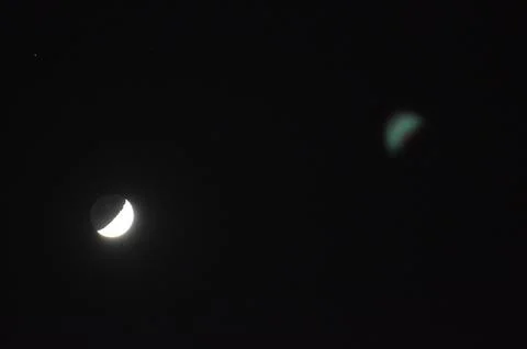 Moon in the night sky Fotos Stock