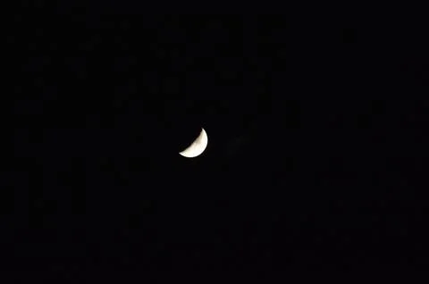 Moon in the night sky Fotos Stock