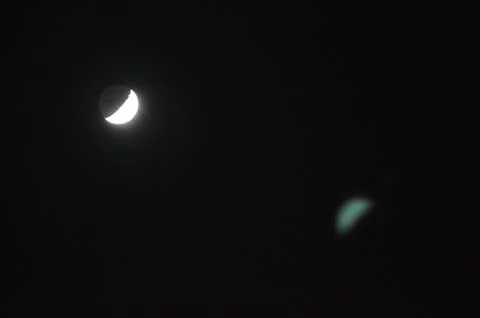 Moon in the night sky Fotos Stock