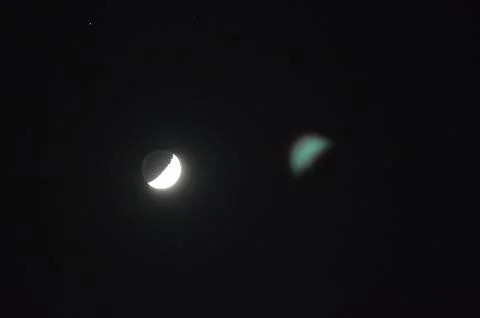 Moon in the night sky Fotos Stock