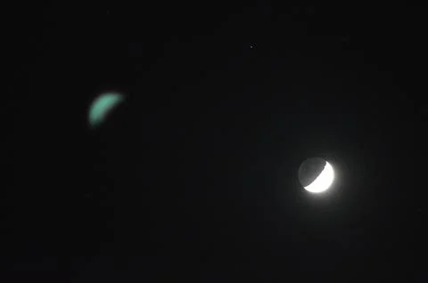 Moon in the night sky Fotos Stock
