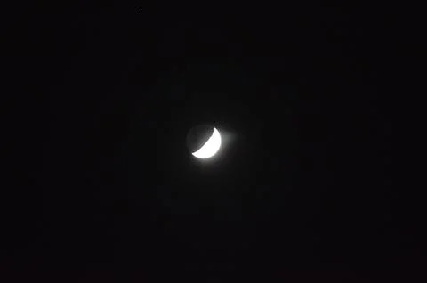 Moon in the night sky Fotos Stock