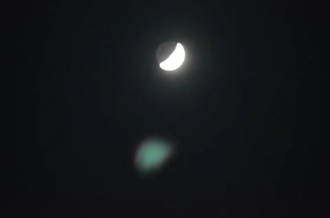 Moon in the night sky Fotos Stock