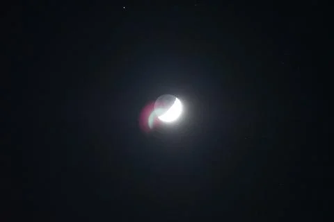 Moon in the night sky Fotos Stock