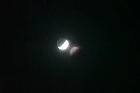 Moon in the night sky Fotos Stock