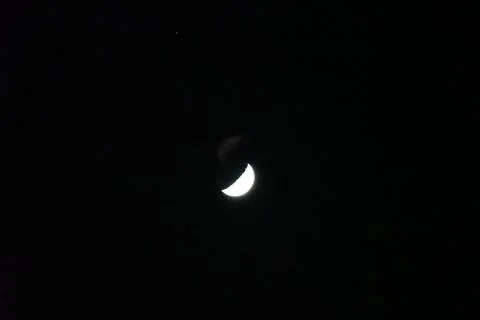 Moon in the night sky Fotos Stock
