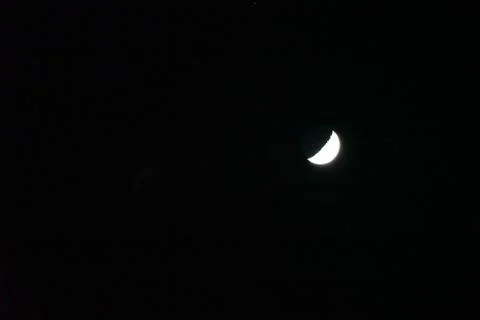 Moon in the night sky Fotos Stock