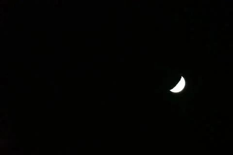 Moon in the night sky Fotos Stock
