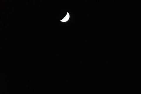 Moon in the night sky Fotos Stock