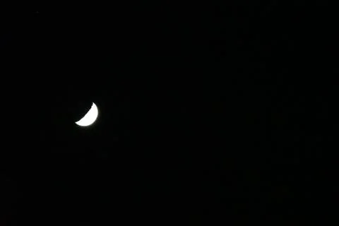 Moon in the night sky Fotos Stock