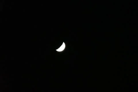 Moon in the night sky Fotos Stock