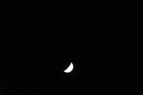 Moon in the night sky Fotos Stock